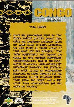 1995 Upper Deck Congo the Movie #65 Tim Curry as Herkermer Homolka Back