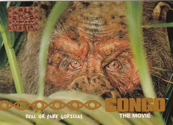 1995 Upper Deck Congo the Movie #79 Real or Fake Gorillas Front