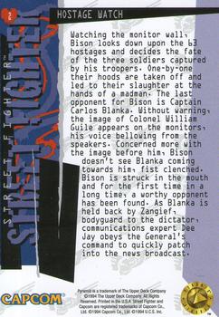 1995 Upper Deck Street Fighter #2 Hostage Watch Back