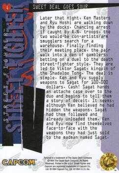 1995 Upper Deck Street Fighter #4 Sweet Deal Goes Sour Back