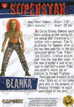 1995 Upper Deck Street Fighter #48 Blanka Back