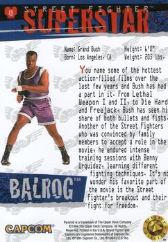 1995 Upper Deck Street Fighter #49 Balrog Back