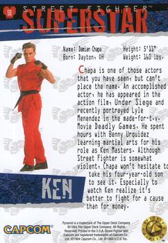 1995 Upper Deck Street Fighter #50 Ken Back