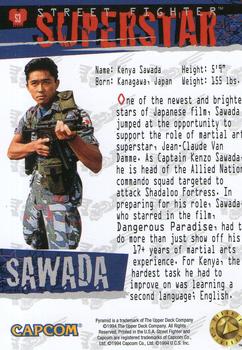 1995 Upper Deck Street Fighter #53 Sawada Back