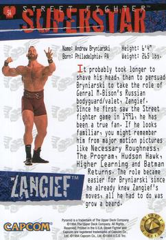 1995 Upper Deck Street Fighter #54 Zangief Back