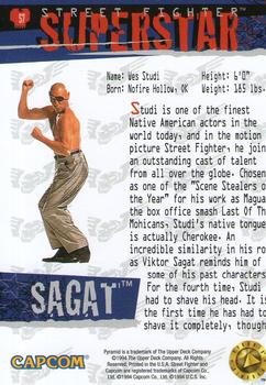 1995 Upper Deck Street Fighter #57 Sagat Back