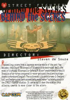 1995 Upper Deck Street Fighter #80 Resembling a scene from a Japanese monste Back