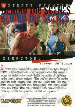 1995 Upper Deck Street Fighter #84 Director de Souza coaches Ming-Na Wen (Ch Back