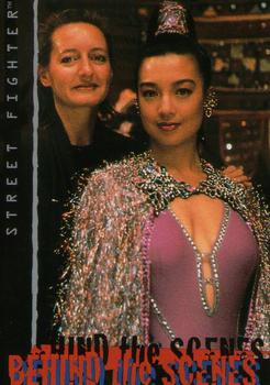1995 Upper Deck Street Fighter #87 Ming-Na Wen (Chun-Li) poses with Deborah Front