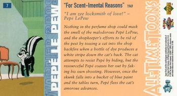 1996 Upper Deck All Time Toons #7 Pepe Le Pew Back