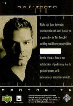 1999 Upper Deck Ricky Martin #11 Ricky had done television commercials and loc Back