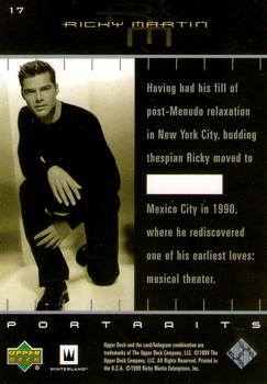 1999 Upper Deck Ricky Martin #17 Having had his fill of post-Menudo relaxation Back