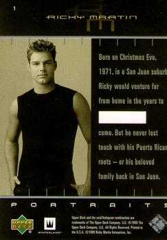 1999 Upper Deck Ricky Martin #1 Born on Christmas Eve, 1971, in a San Juan sub Back