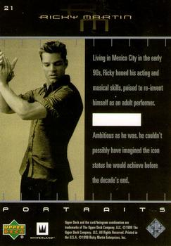 1999 Upper Deck Ricky Martin #21 Living in Mexico City in the early 90s, Ricky Back