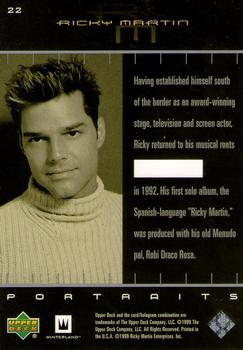 1999 Upper Deck Ricky Martin #22 Having established himself south of the borde Back