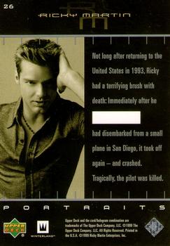 1999 Upper Deck Ricky Martin #26 Not long after returning to the United States Back
