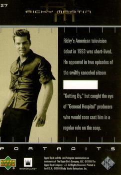 1999 Upper Deck Ricky Martin #27 Ricky's American television debut in 1993 was Back