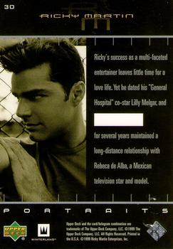1999 Upper Deck Ricky Martin #30 Ricky's success as a multi-faceted entertaine Back