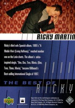 1999 Upper Deck Ricky Martin #31 Ricky's third solo Spanish album, 1995's 