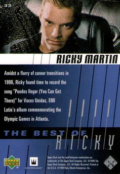 1999 Upper Deck Ricky Martin #33 Amidst a flurry of career transitions in 1996 Back