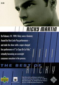 1999 Upper Deck Ricky Martin #38 On February 24, 1999, Ricky won a Grammy Awar Back