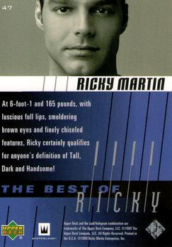 1999 Upper Deck Ricky Martin #47 At 6-foot-1 and 165 pounds, with luscious ful Back
