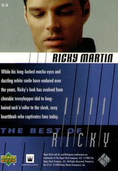 1999 Upper Deck Ricky Martin #53 While his long-lashed mocha eyes and dazzling Back