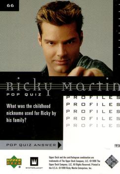 1999 Upper Deck Ricky Martin #66 What was the childhood nickname used for Rick Back