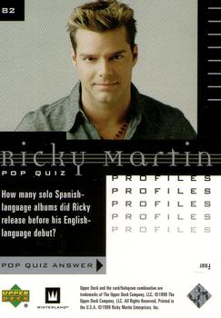 1999 Upper Deck Ricky Martin #82 How many solo Spanish-language albums did Ric Back