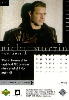 1999 Upper Deck Ricky Martin #83 What is the name of the short-lived ABC telev Back