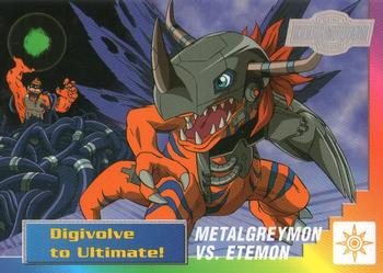 2000 Upper Deck Digimon Series 2 #25of32 MetalGreymon vs. Etemon Front