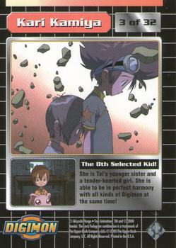 2000 Upper Deck Digimon Series 2 #3of32 Kari Kamiya Back