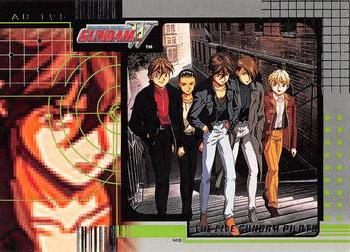 2000 Upper Deck Gundam Wing Mobile Suit #GW-9 The Five Gundam Pilots Front
