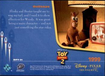 2004 Upper Deck Disney Pixar Treasures #DPT-21 Bullseye Back