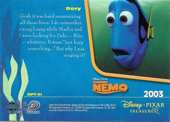 2004 Upper Deck Disney Pixar Treasures #DPT-61 Dory Back