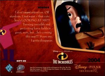 2004 Upper Deck Disney Pixar Treasures #DPT-85 Violet Back