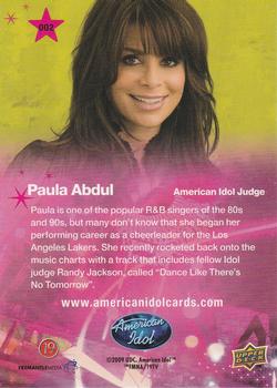 2009 Upper Deck American Idol Season 8 #002 Paula Abdul Back