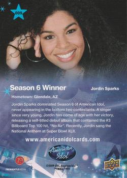 2009 Upper Deck American Idol Season 8 #009 Jordin Sparks Back