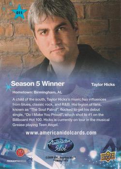 2009 Upper Deck American Idol Season 8 #011 Taylor Hicks Back