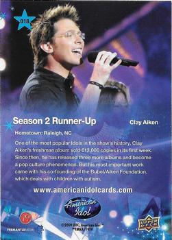 2009 Upper Deck American Idol Season 8 #018 Clay Aiken Back