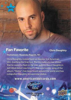2009 Upper Deck American Idol Season 8 #021 Chris Daughtry Back