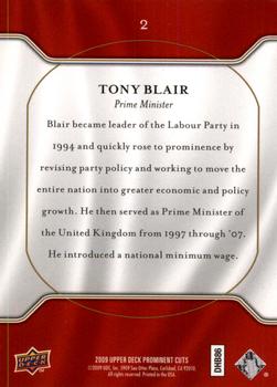 2009 Upper Deck Prominent Cuts #2 Tony Blair Back