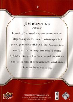 2009 Upper Deck Prominent Cuts #4 Jim Bunning Back
