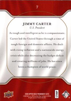 2009 Upper Deck Prominent Cuts #7 Jimmy Carter Back