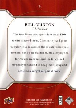 2009 Upper Deck Prominent Cuts #9 Bill Clinton Back