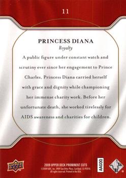 2009 Upper Deck Prominent Cuts #11 Princess Diana Back