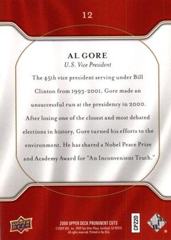2009 Upper Deck Prominent Cuts #12 Al Gore Back