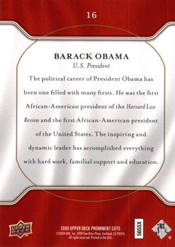 2009 Upper Deck Prominent Cuts #16 Barack Obama Back