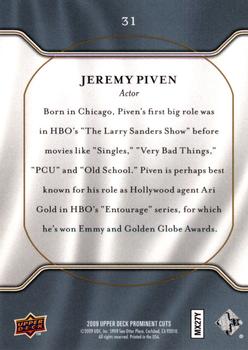 2009 Upper Deck Prominent Cuts #31 Jeremy Piven Back