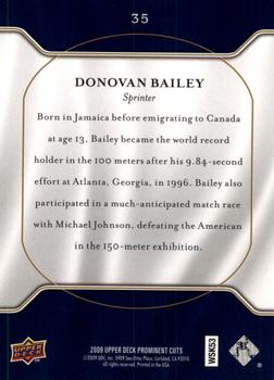 2009 Upper Deck Prominent Cuts #35 Donovan Bailey Back